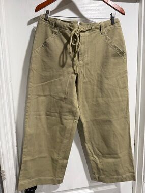 We The Free Cropped Drawstring Pants in Olive